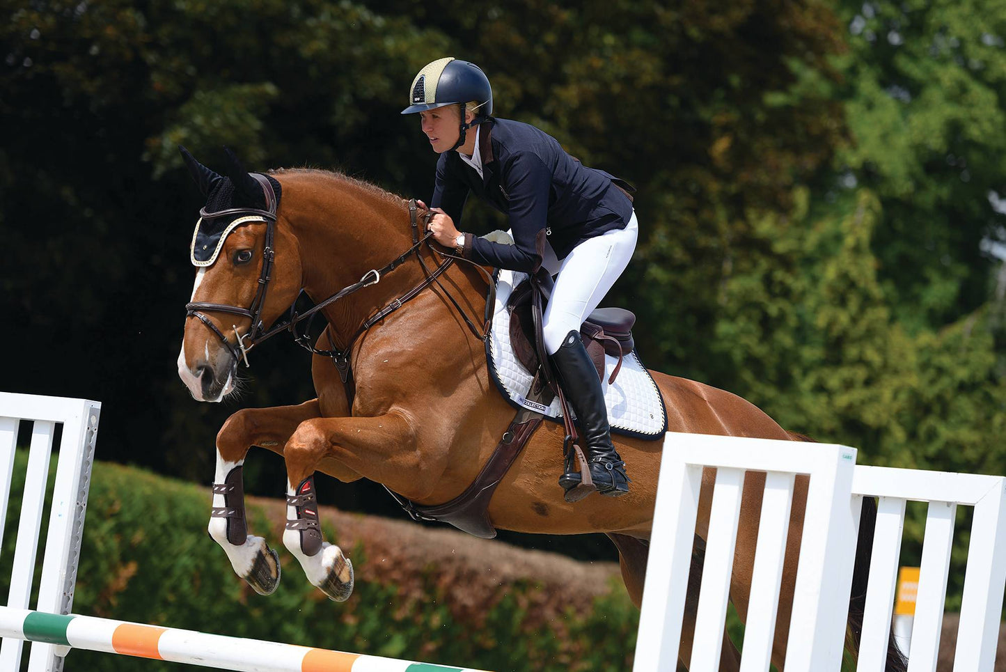 PS of Sweden Competition Collection Classic Ear Bonnet Fly Hat Navy