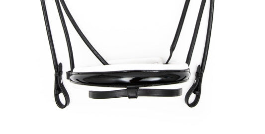Finesse Snaffle Bridle Cassidy V2.0 | Rolled Black Leather with Silver Clincher Browband