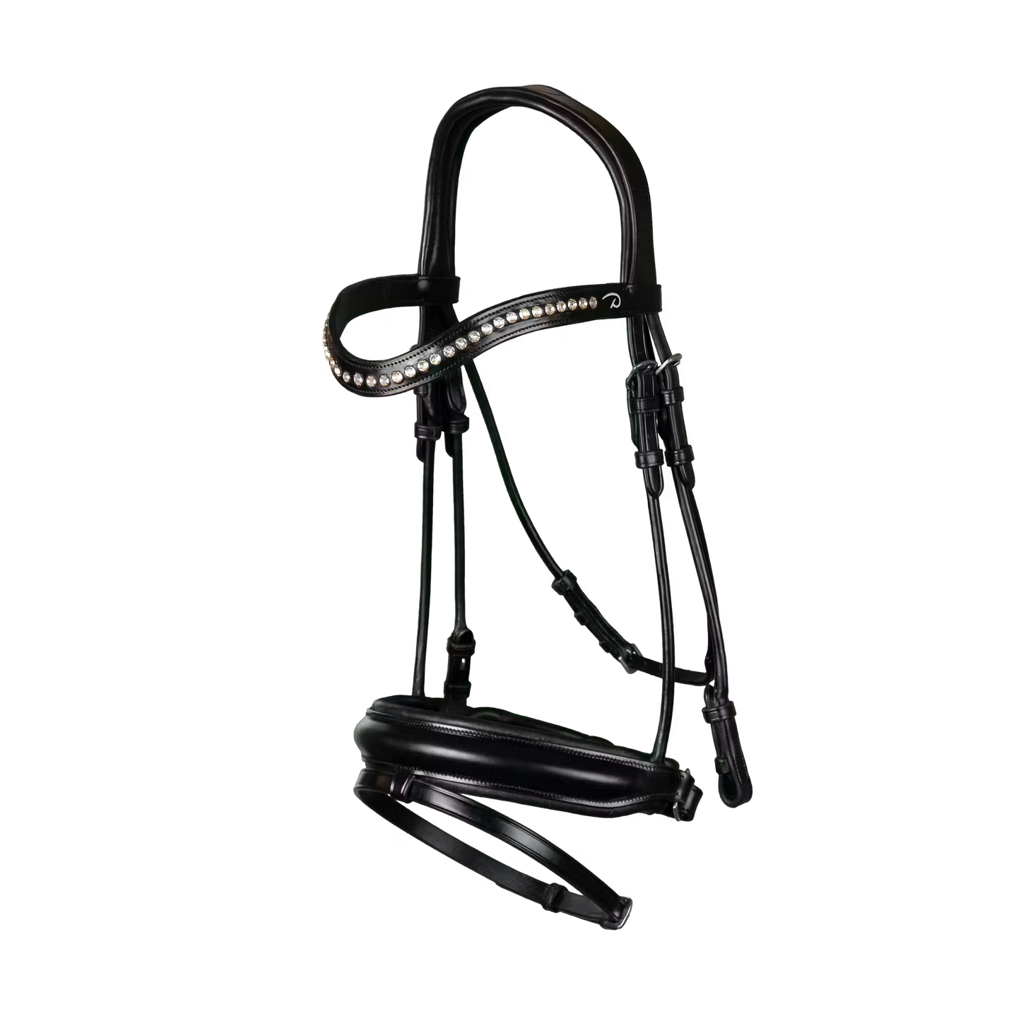 Dy'on Dressage Collection Rolled Leather Snaffle with Medium Noseband