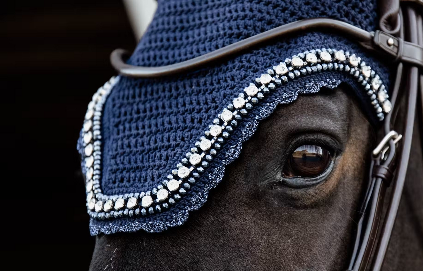 Kentucky Fly Veil Wellington BIG Stone and Pearl | Choose Colour