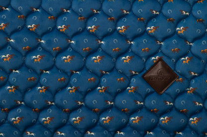 Kentucky Saddle Pad Velvet Horse Print: Dressage Blue or Green