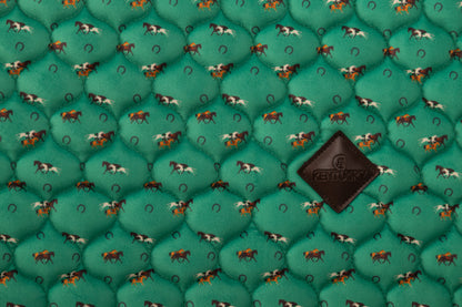 Kentucky Saddle Pad Velvet Horse Print: Dressage Blue or Green