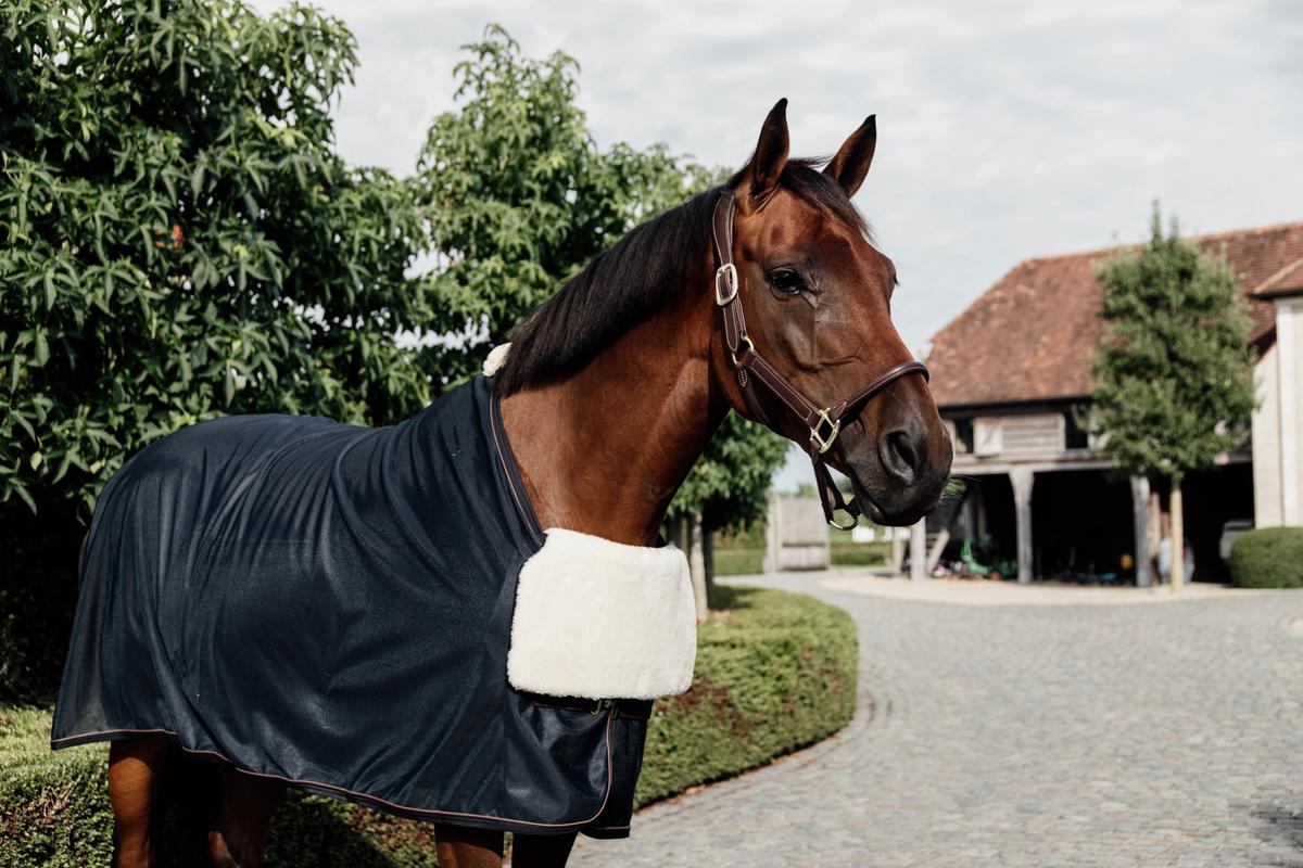 Kentucky Horse Bib Protection Faux Sheepskin Natural or Black