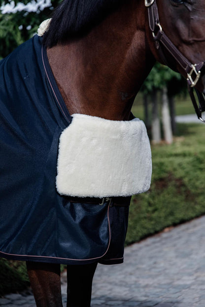 Kentucky Horse Bib Protection Faux Sheepskin Natural or Black