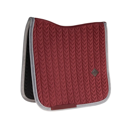 Kentucky Velvet Contrast Full Dressage Saddle Pad | Bordeaux