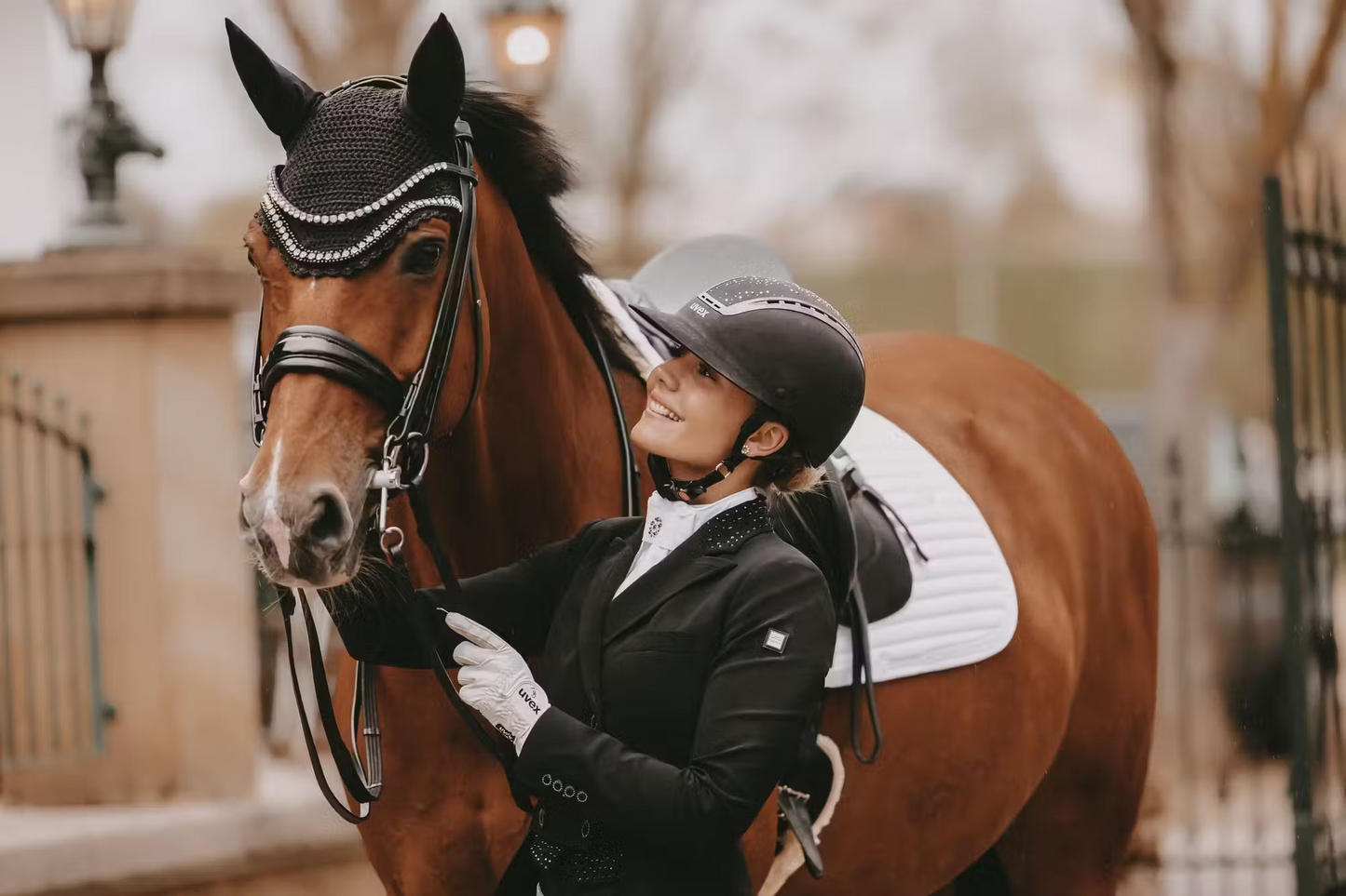 Kentucky Fly Veil Wellington BIG Stone and Pearl | Choose Colour