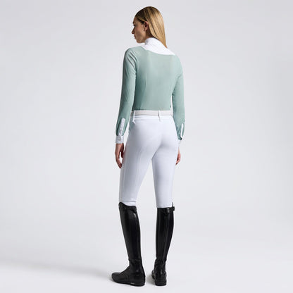 Cavalleria Toscana SS25 American L/S Competition Shirt | Light Teal Green