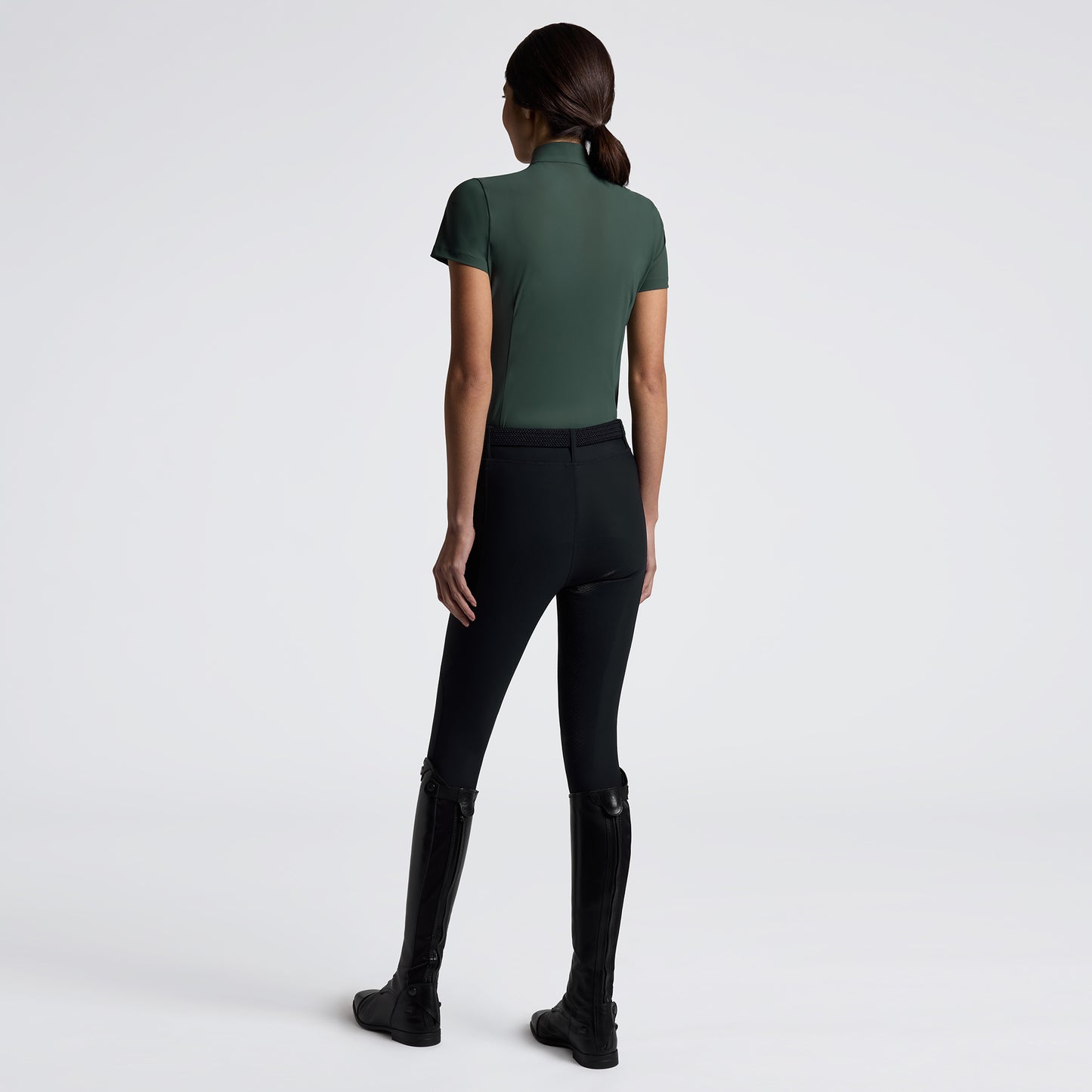 Cavalleria Toscana FW25 Perforated S/S Jersey Competition Shirt | Jungle Green