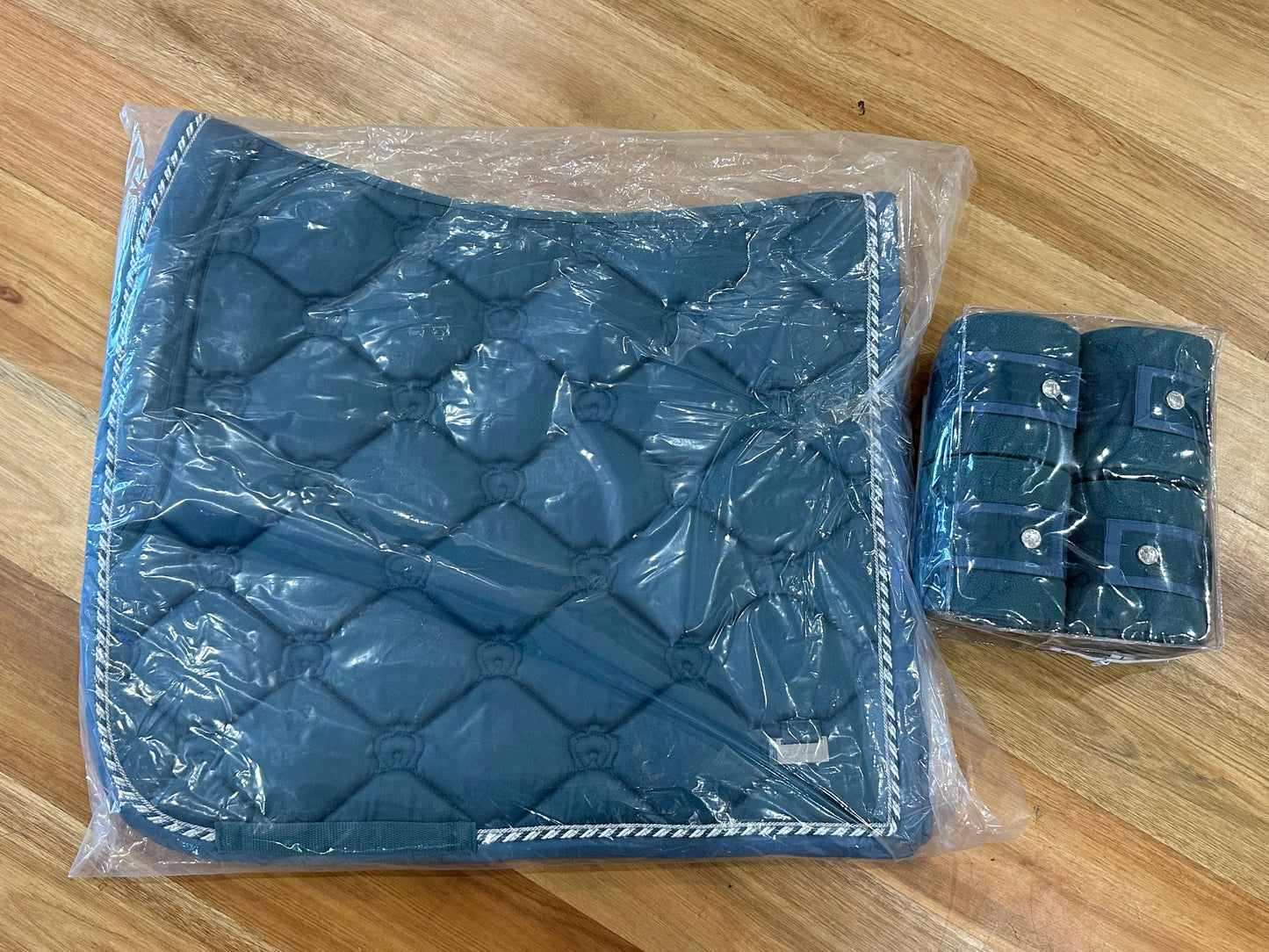 PS of Sweden Petrol Monogram Dressage Pad and Polo Bandages