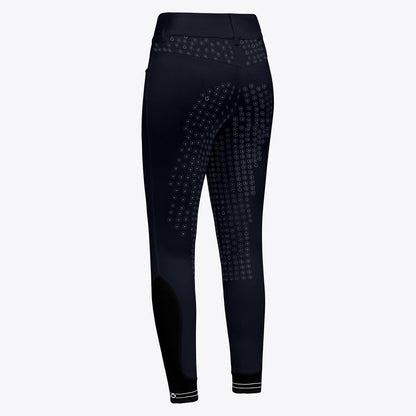 Cavalleria Toscana Womens Motif Print Full Grip Breeches | Navy