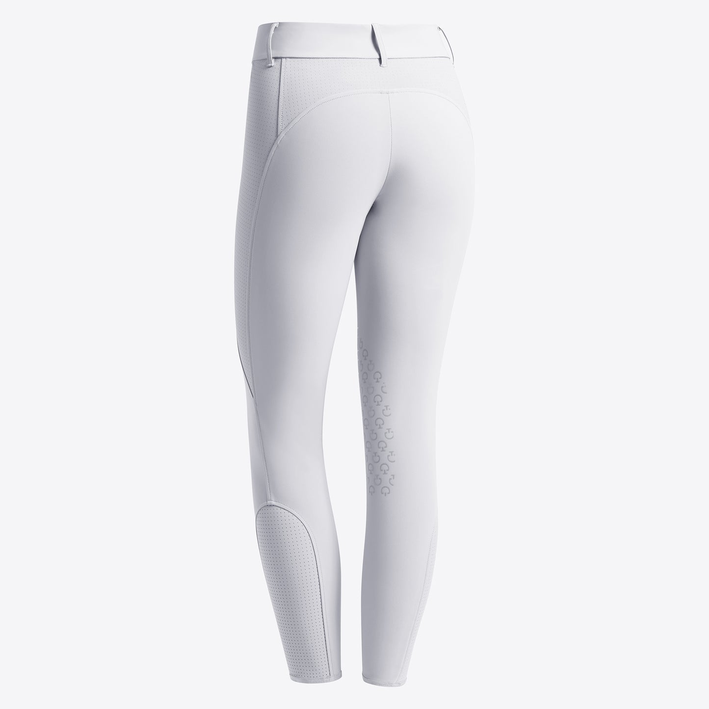 Cavalleria Toscana SS25 Perforated Insert Knee Grip Breeches | White or Light Teal Green