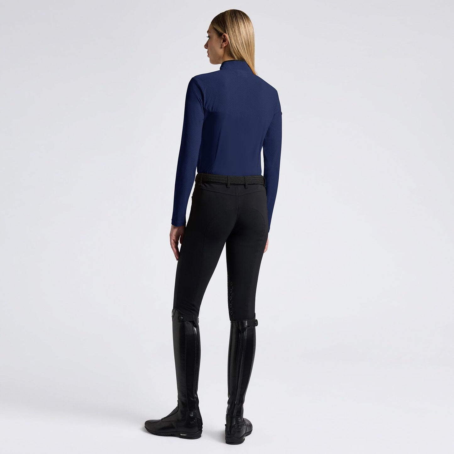 Cavalleria Toscana SS25 L/S Perforated Jersey Inserts Top | Royal