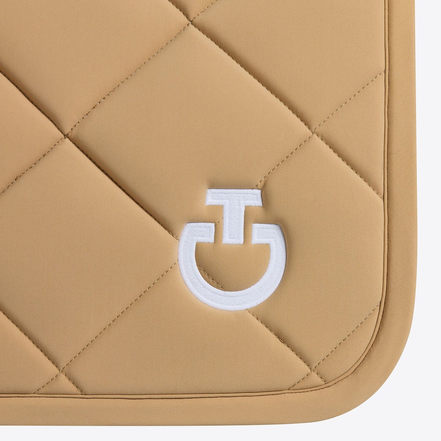 Cavalleria Toscana SS25 Jersey Dressage Saddle Pad Diamond Quilt | Tan
