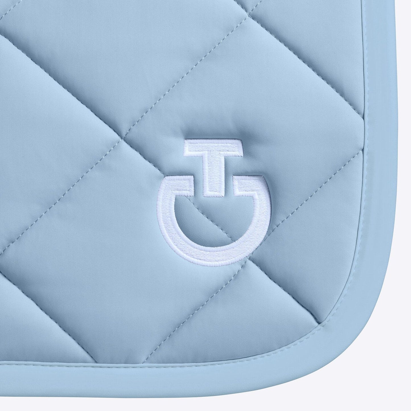 Cavalleria Toscana SS25 Jersey Dressage Saddle Pad Diamond Quilt | Blue Fog