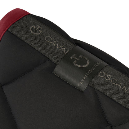 Cavalleria Toscana FW25 Diamond Quilt Jersey Dressage Saddle Pad | Black/Bordeaux