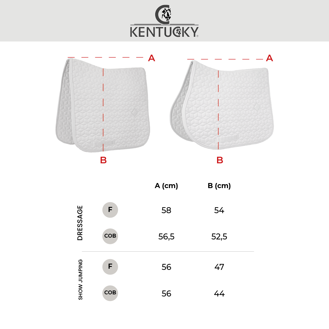 Kentucky Saddle Pad Pearls Dressage Show | Black, Navy or Grey