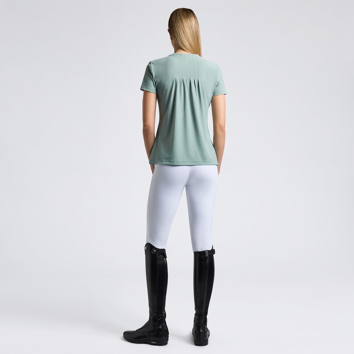 Cavalleria Toscana SS25 Womens Jersey Tee Shirt | Light Teal Green or Anthracite Grey