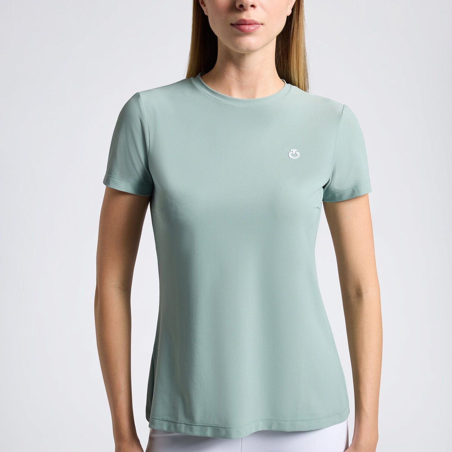 Cavalleria Toscana SS25 Womens Jersey Tee Shirt | Light Teal Green or Anthracite Grey