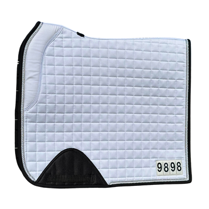 Horse Fashion Australia White Dressage Competition Pad with Numbers