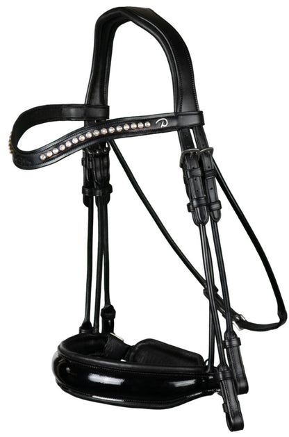 Dy'on Dressage Collection Rolled Leather Double Bridle
