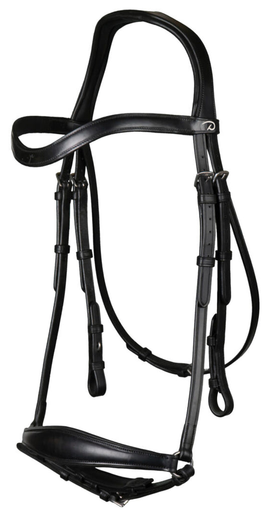Dy'on Dressage Collection Flat Leather Drop Noseband Bridle
