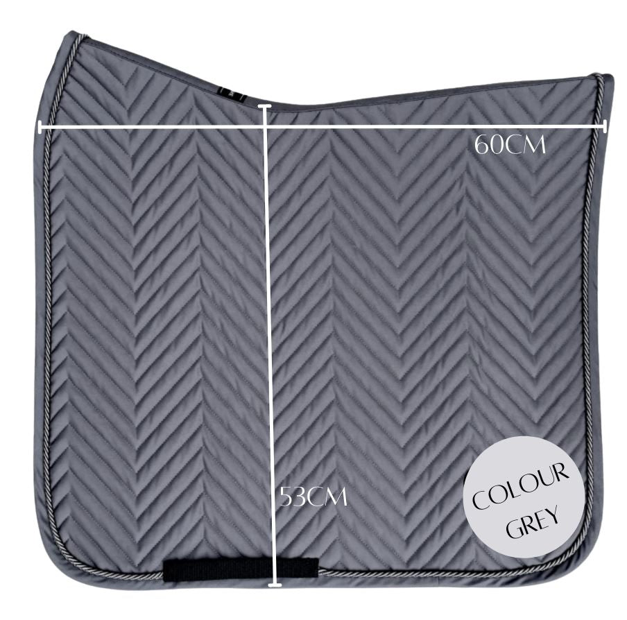 L'evoine Dressage Saddle Pad Grey Cotton with Logo La Raie