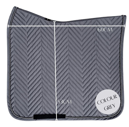 L'evoine Dressage Saddle Pad Grey Cotton with Logo La Raie