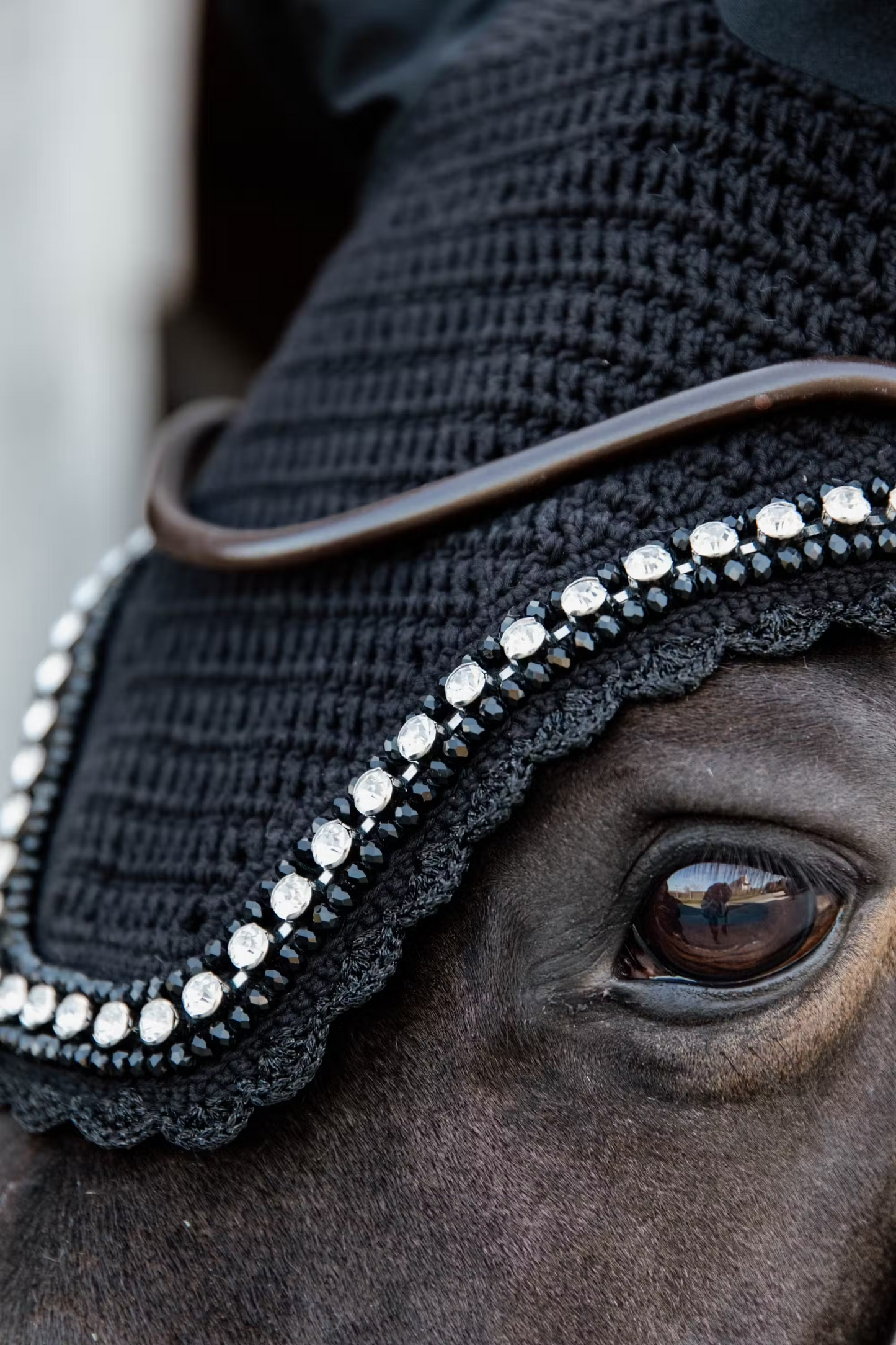 Kentucky Fly Veil Wellington BIG Stone and Pearl | Choose Colour