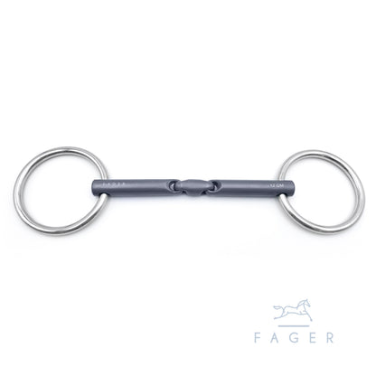 FAGER "Madeleine" Titanium Single/Double Jointed Bridoon Bit - Ex Display no tags