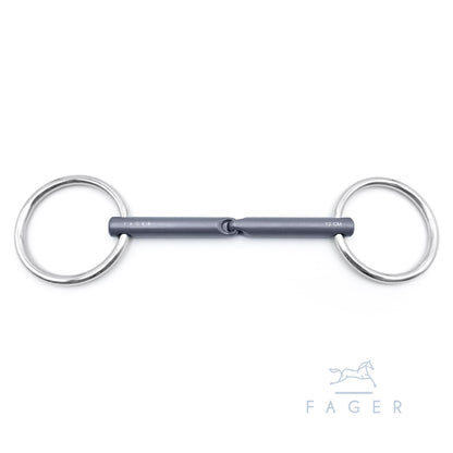 FAGER "Madeleine" Titanium Single/Double Jointed Bridoon Bit - Ex Display no tags