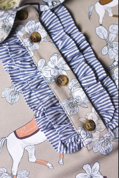 Ronner Cadencia Clementine Polo Top | Short Sleeve | Navy or Taupe