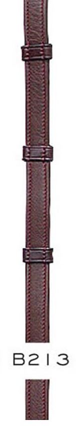 Dy'on English Leather Hunter Soft Reins 5/8" with Leather Loops