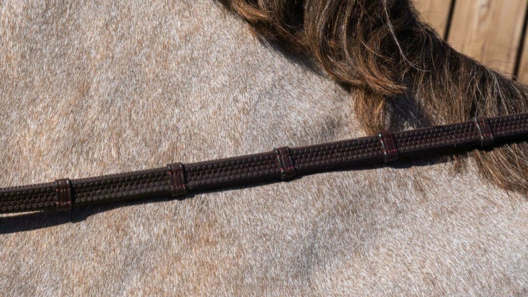 Working by Dy'on 1/2" Rubber Reins With Leather Loops