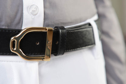 Makebe Leather Wave Belt with Stirrup Buckle